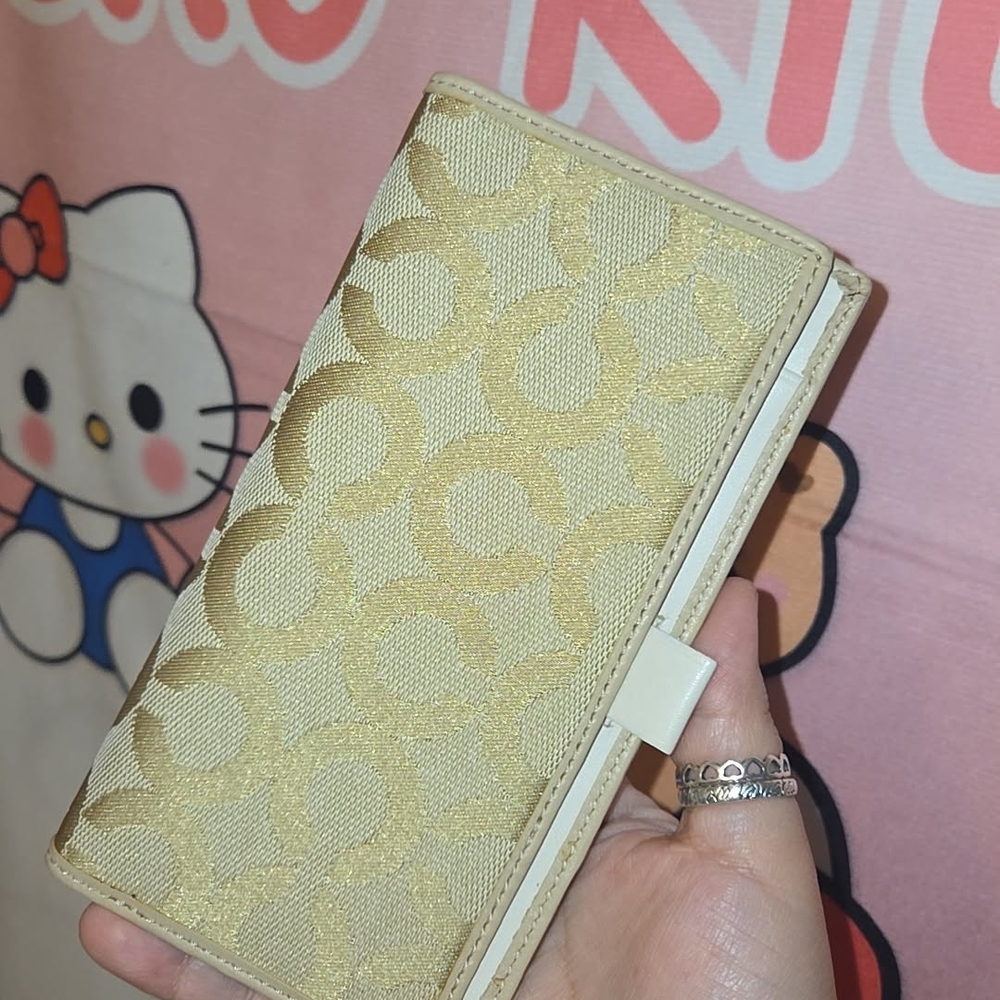 Coach Gold and Cream Wallet